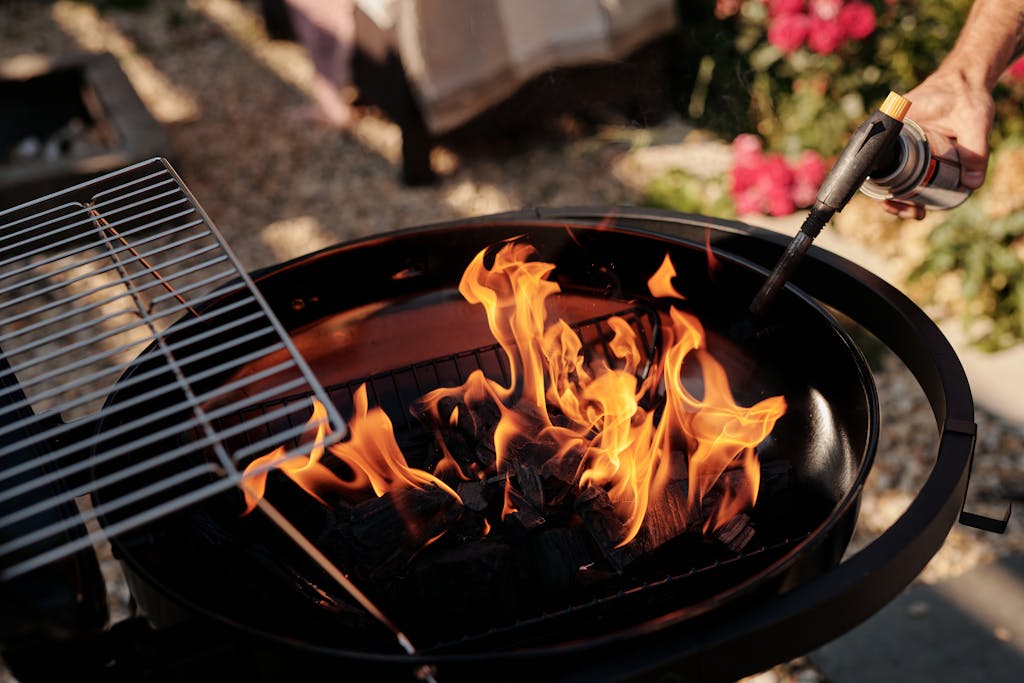 Aanmaken van de barbecue