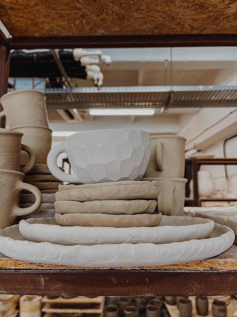 Aardewerk serviesset